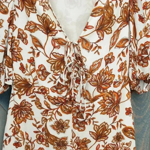 Floral Printed Midi NICHOLAS Danielle Dress Size 6 - Picture 4 of 10